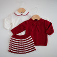Carica l'immagine nel visualizzatore della galleria, Set gonna lana - Gonna + body + maglia con fiocco