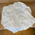 Carica l'immagine nel visualizzatore della galleria, Camicia in flanella di cotone con colletto a volant