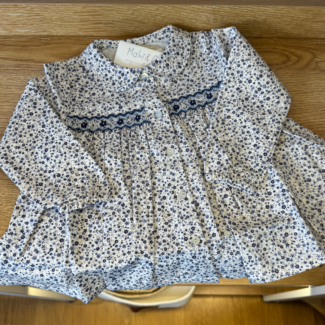 Flannel Flowery Button-up Shirt
