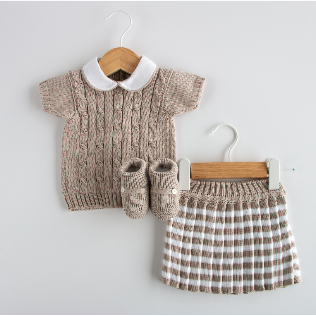 Set gonna e top in cotone Little Bear