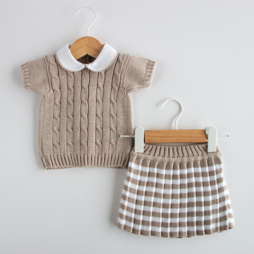 Set gonna e top in cotone Little Bear