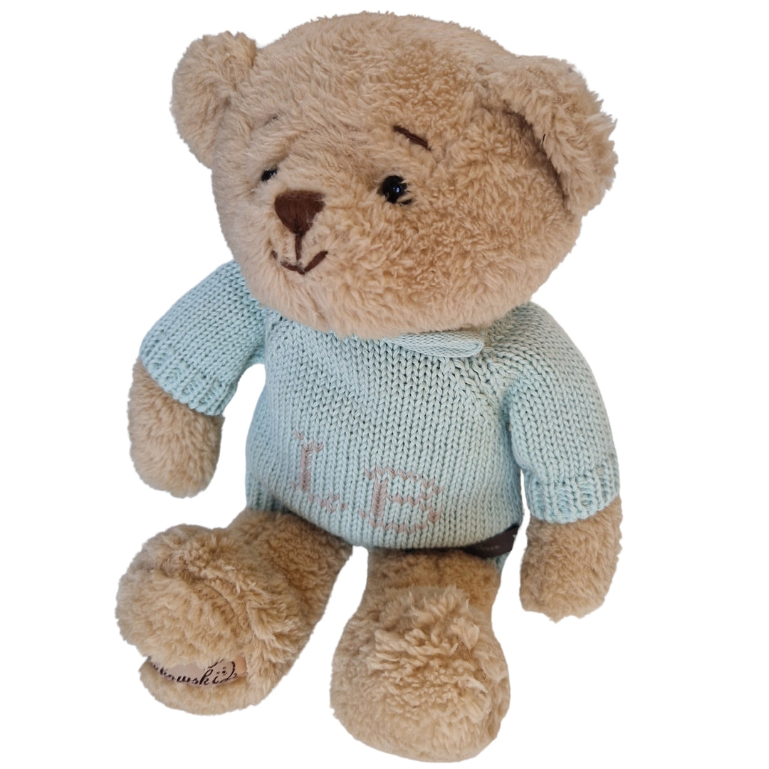Orso con Maglioncino in Cotone Blu