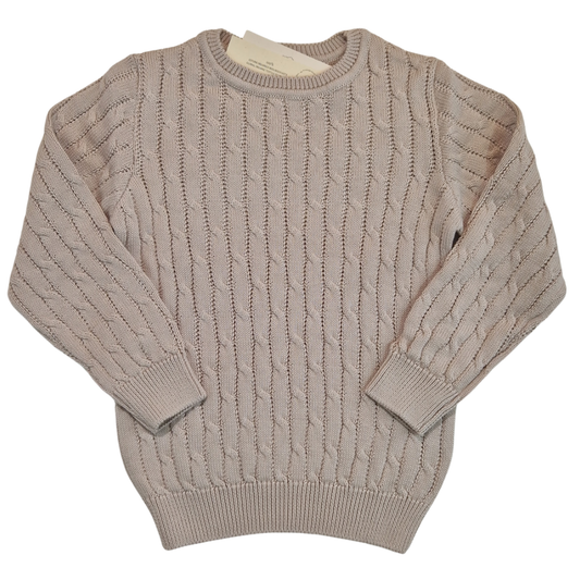 Maglia in cotone a trecce