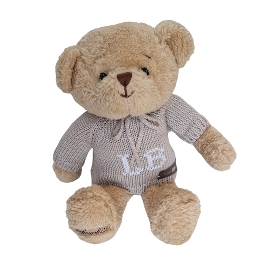 Orso con Maglioncino in Cotone Tortora