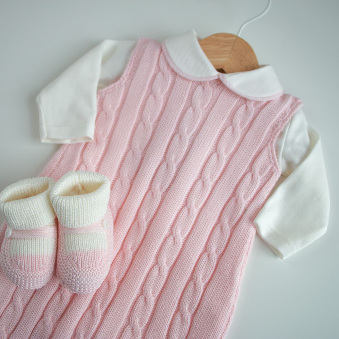 Tuta - Completo tre pezzi in maglia a trecce