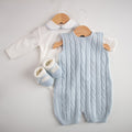 Salopette in lana - Set tre pezzi - Azzurro Cielo