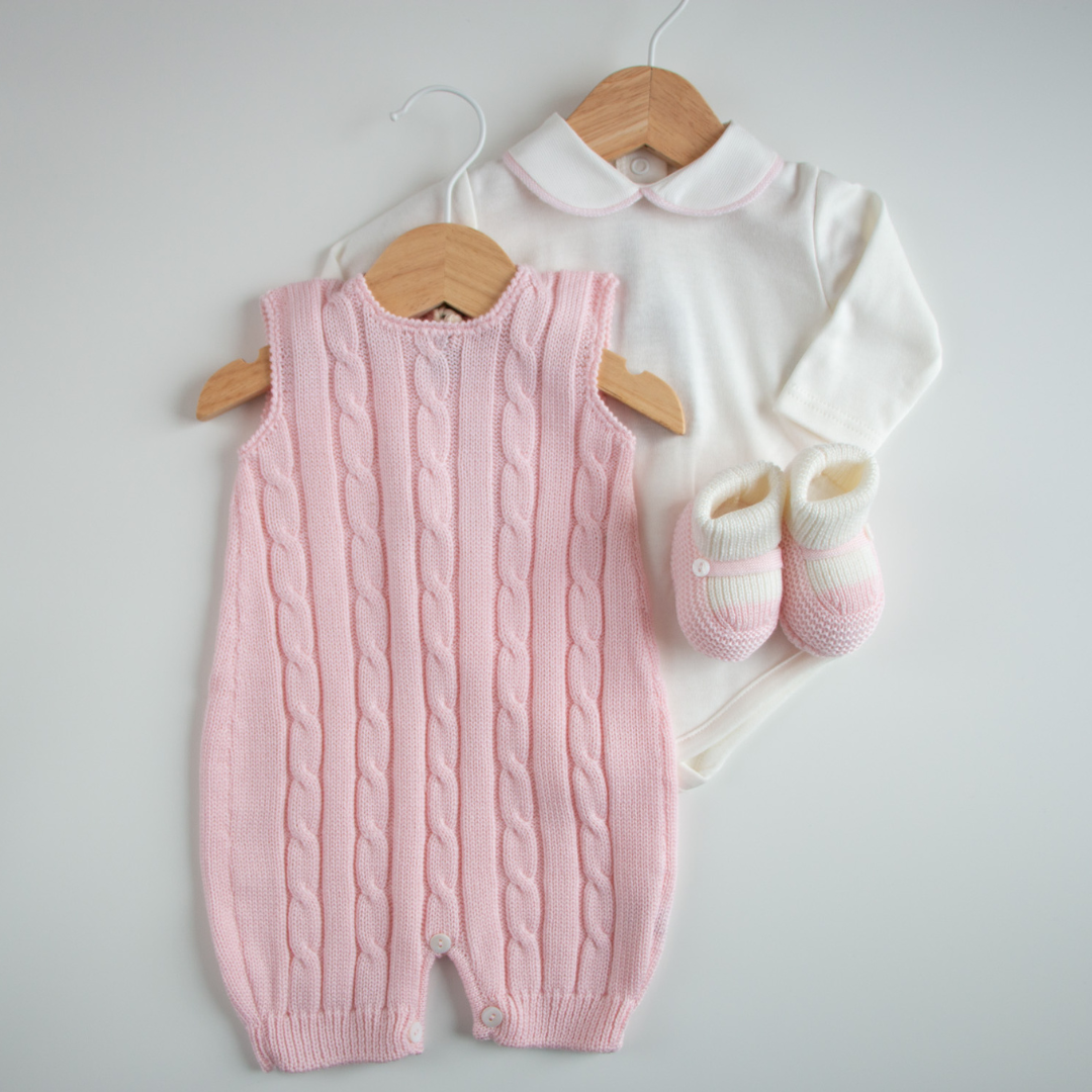 Set salopette in lana Little Bear