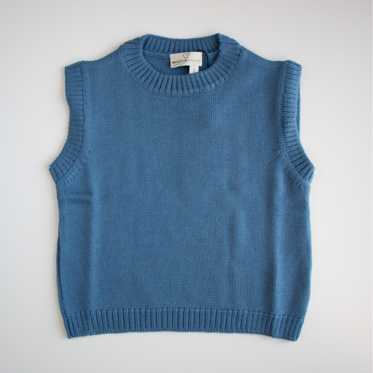 Gilet in lana bimbo - Denim
