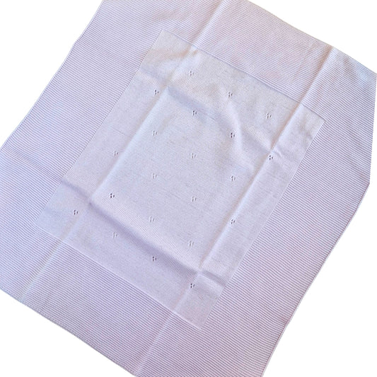 Coperta Nascita Puro Cotone Traforato Malva