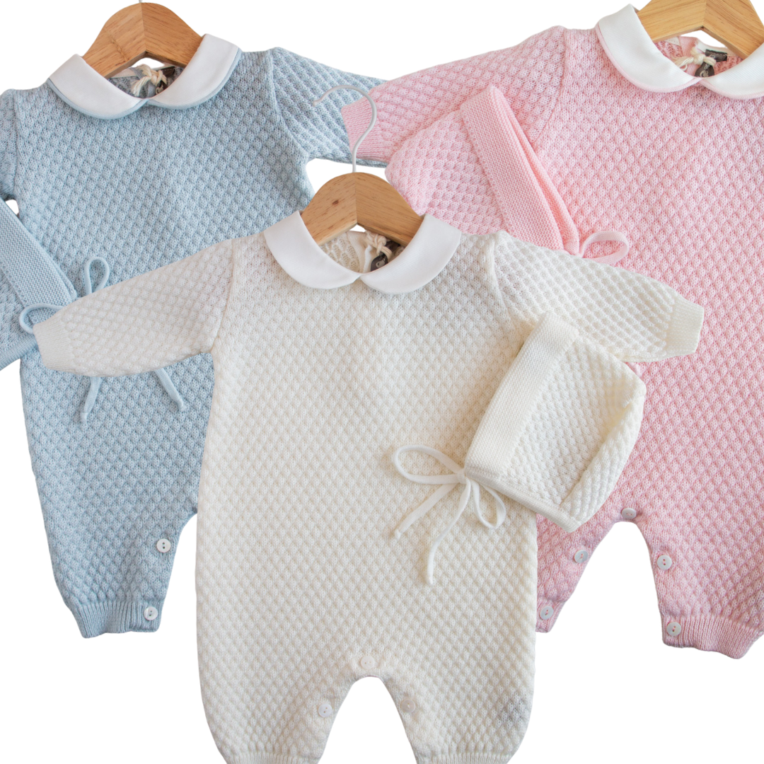 Tutina in lana a nido d'ape Little Bear