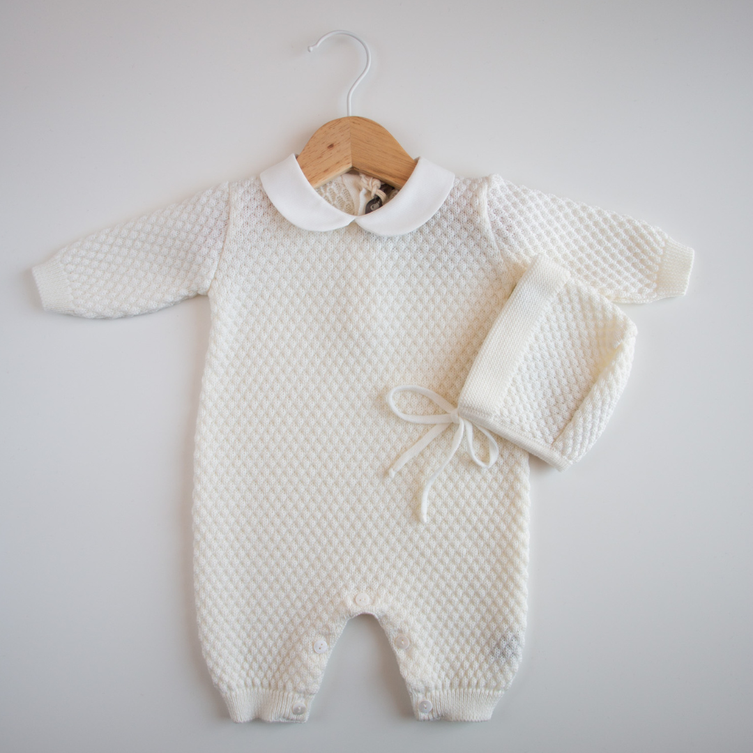Tutina in lana a nido d'ape Little Bear