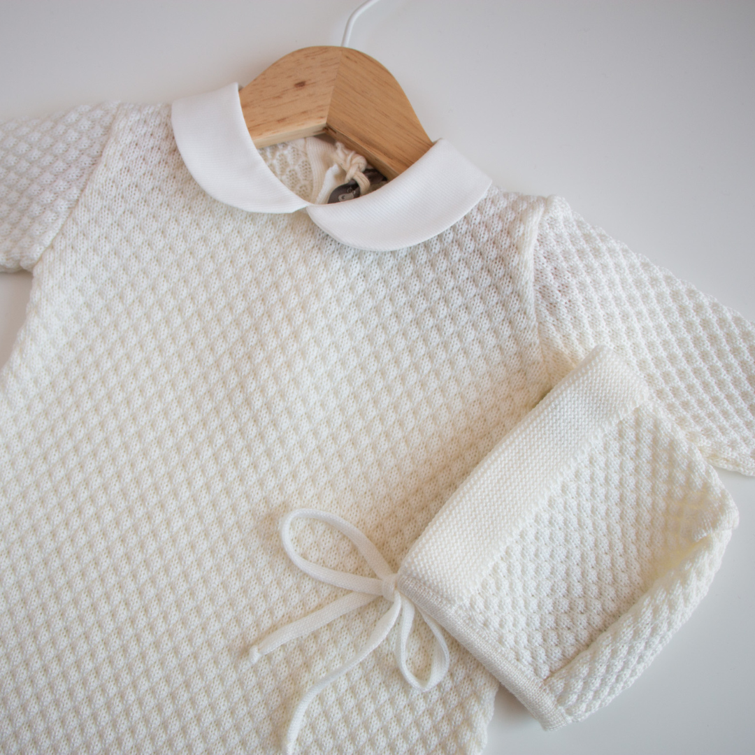 Tutina in lana a nido d'ape Little Bear