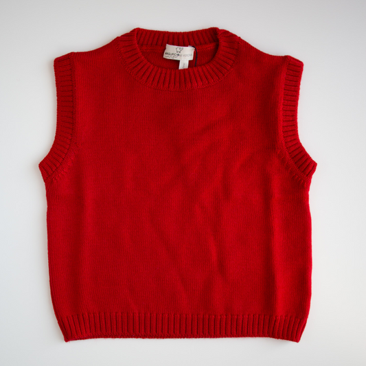Gilet in lana bimbo - Rosso