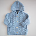 Cappottino in lana chunky - Azzurro
