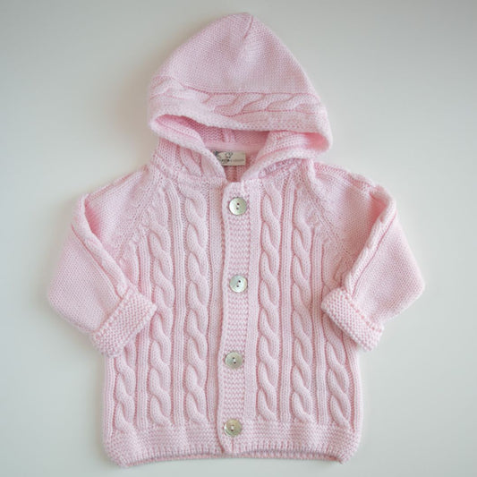 Cappottino in lana chunky - Rosa
