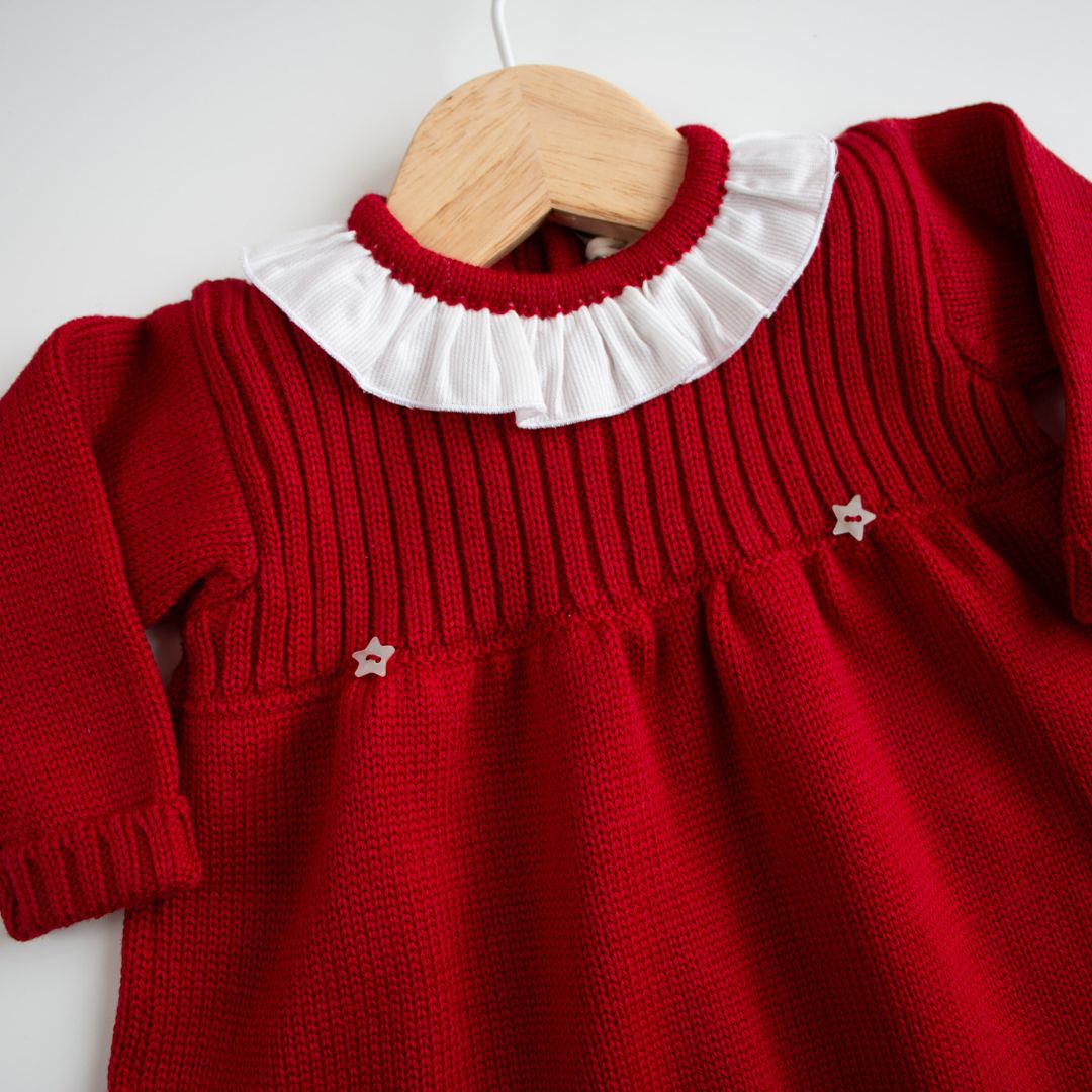 Star Dress - Abito a maniche lunghe con bottoni a stella