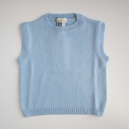 Gilet in lana bimbo - Azzurro