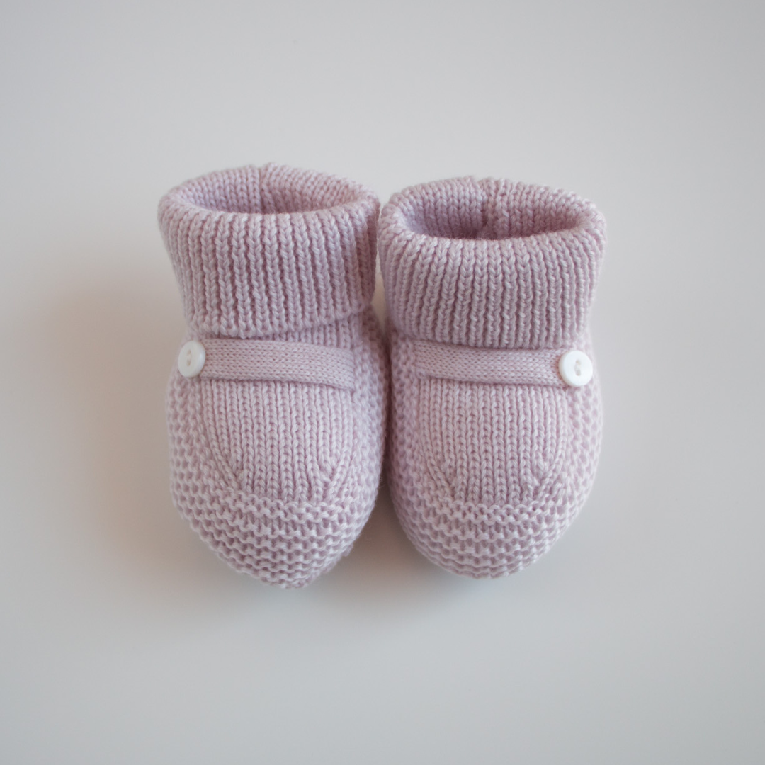 Scarpine culla in lana Little Bear