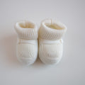 Scarpine culla LANA - Latte