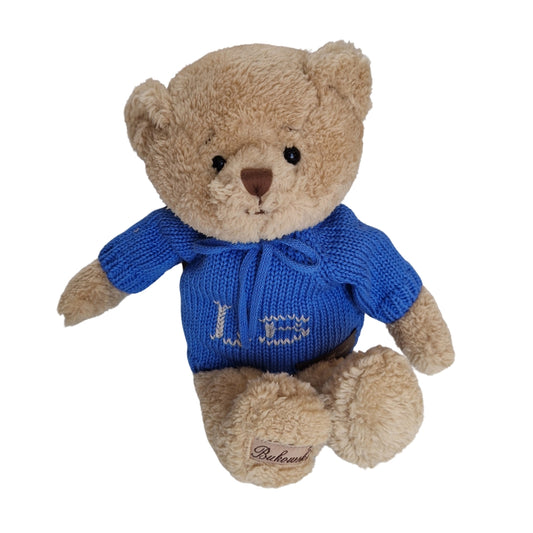 Orso con Maglioncino in Cotone Blu