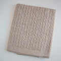 Coperta in lana cardata a trecce