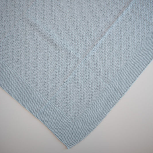 Coperta in lana a nido d'ape - Cielo