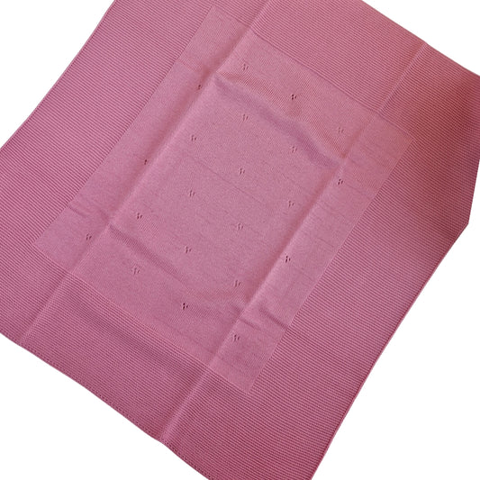 Coperta Nascita Puro Cotone Traforato Pesco