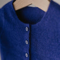 Cardigan neonato 100% puro cashmere Blu Reale