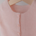 Cardigan neonato 100% puro cashmere Rosa