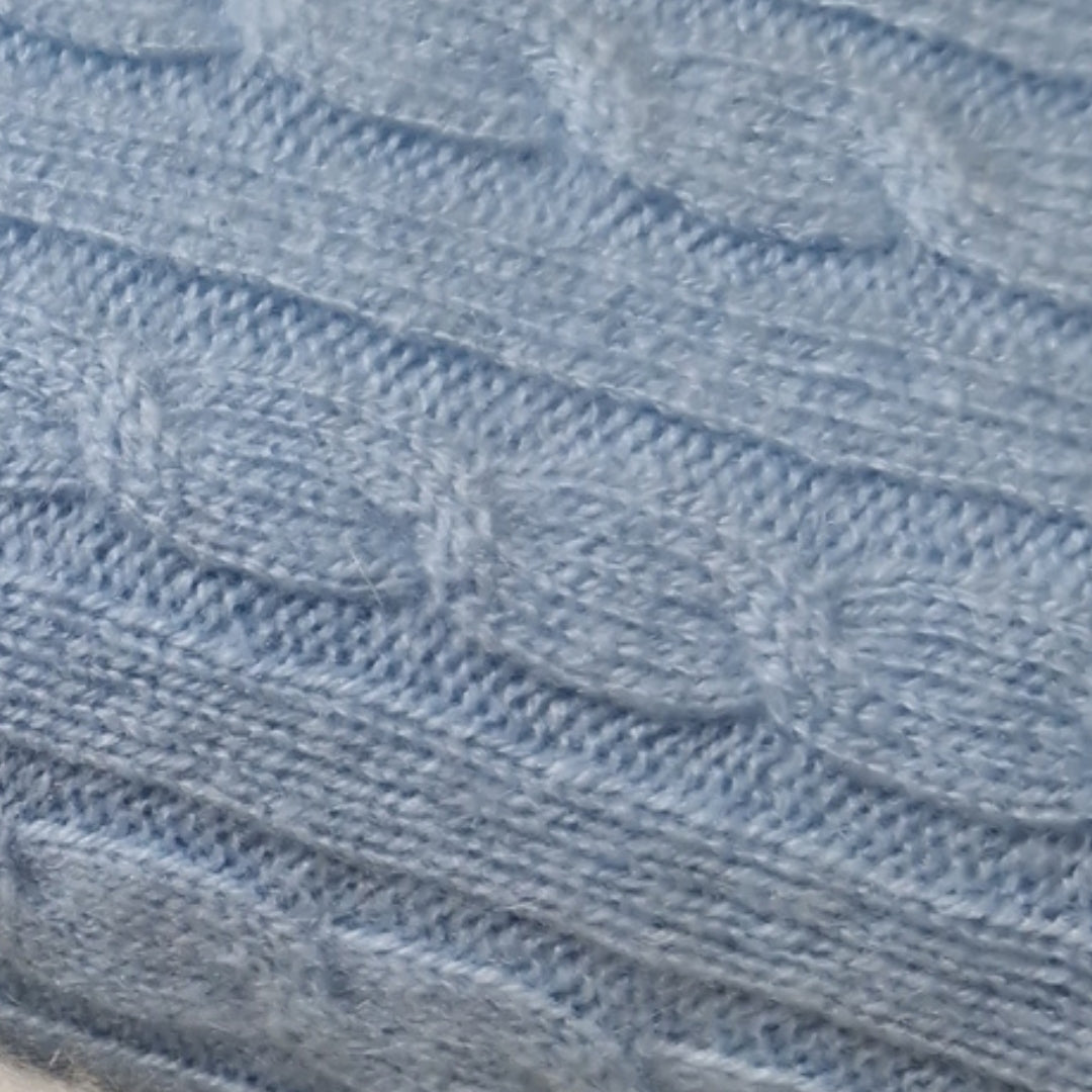 Copertina neonato 100% puro cashmere Azzurro