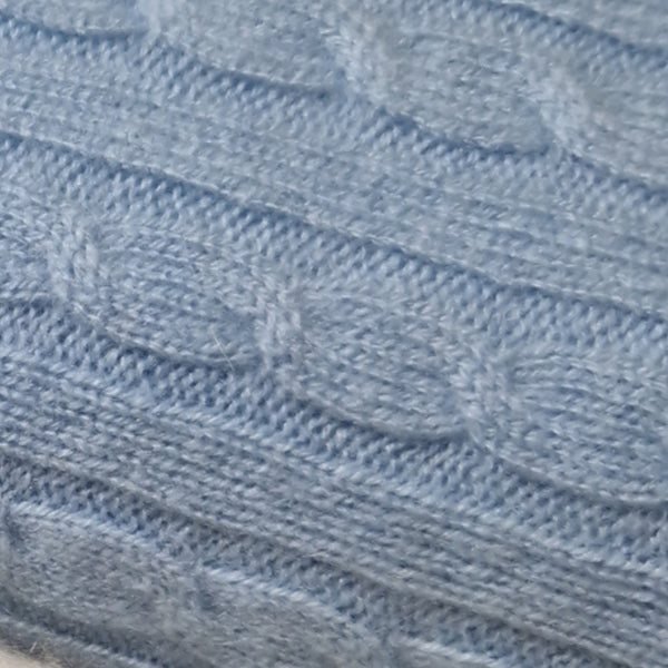 Copertina neonato 100% puro cashmere Azzurro