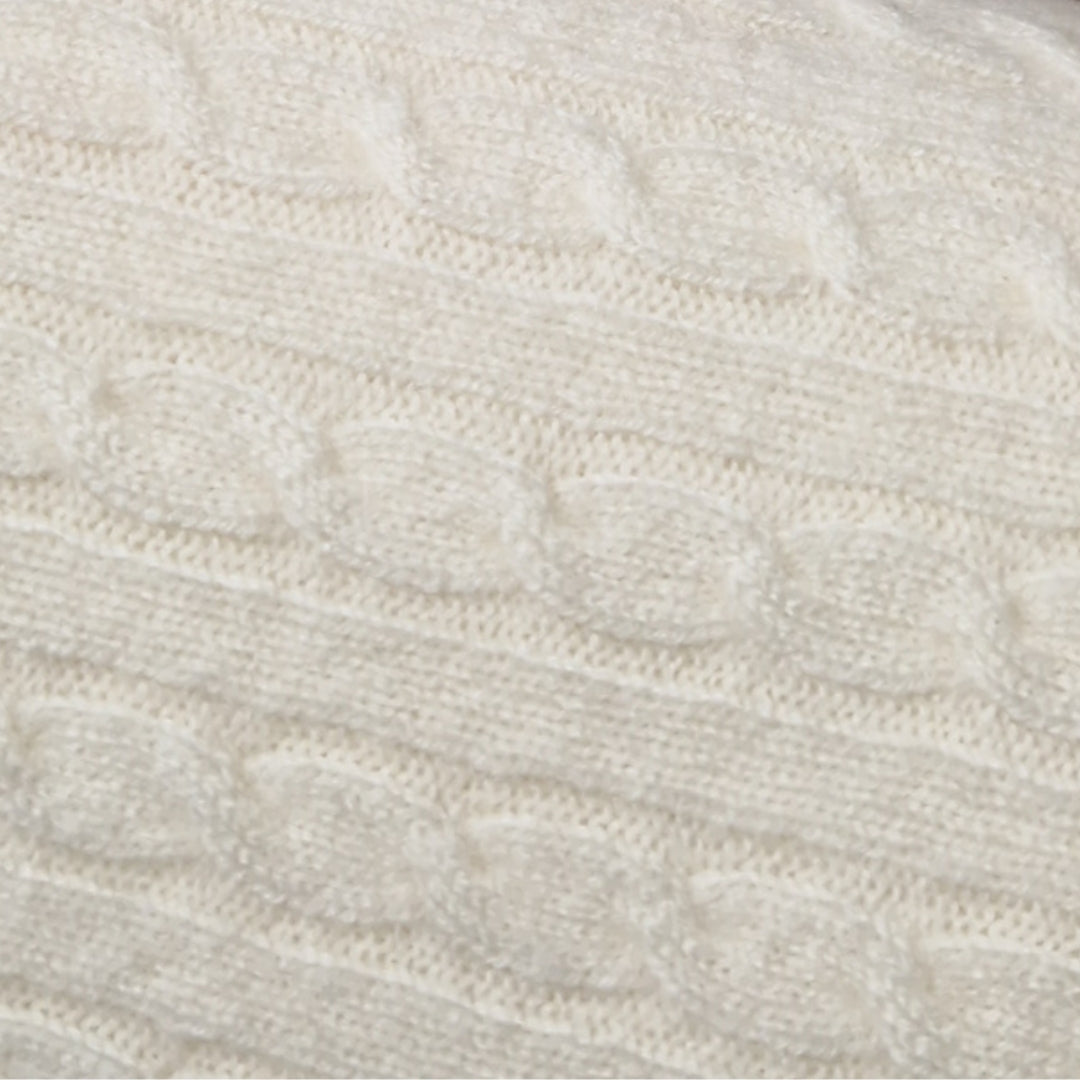 Copertina neonato 100% puro cashmere Avorio