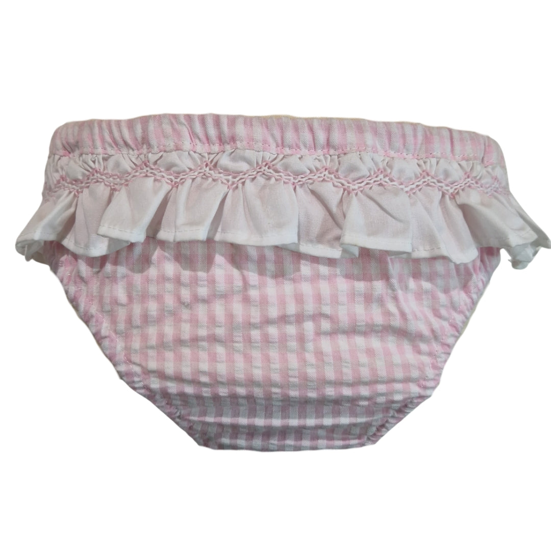 Costumino Bambina in Cotone 100% - Vichy Rosa