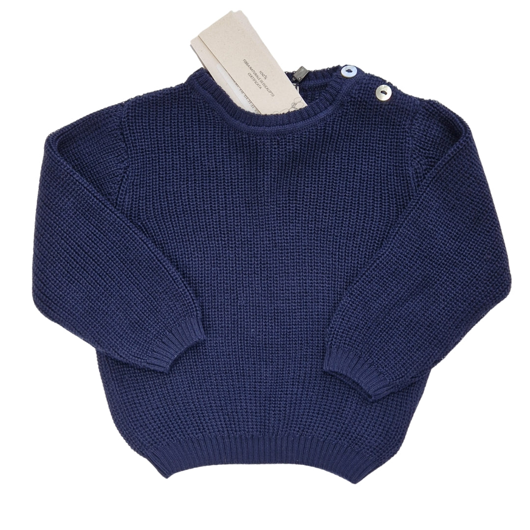 Maglia Girocollo Puro Eucalipto Blu