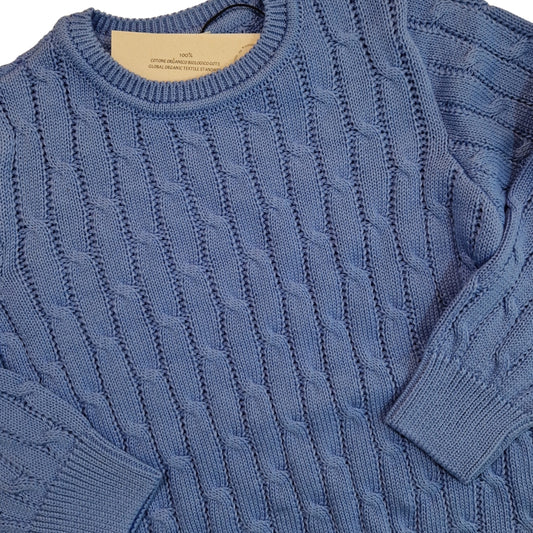 Maglia Girocollo a Trecce Carta da Zucchero