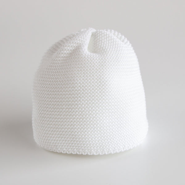 Cappellino Neonato - 100% Cotone - Bianco