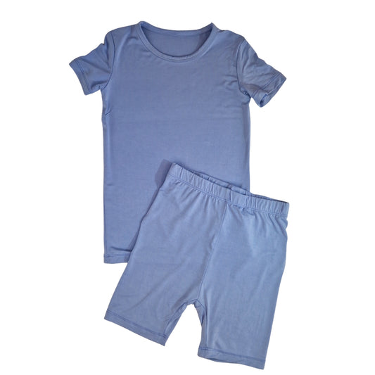 Pigiama in Bamboo - Manica Corta - Azzurro