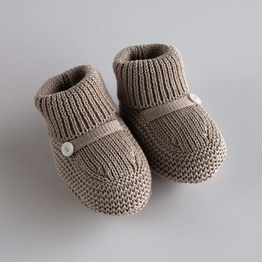 Scarpine in filo di cotone Tortora