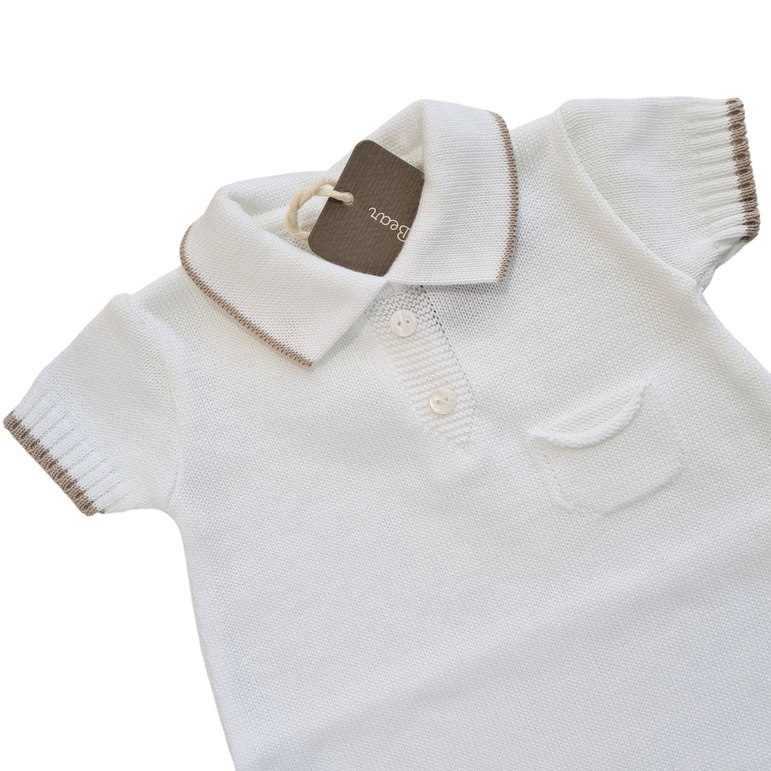 Tutina Polo Bianco e Tortora
