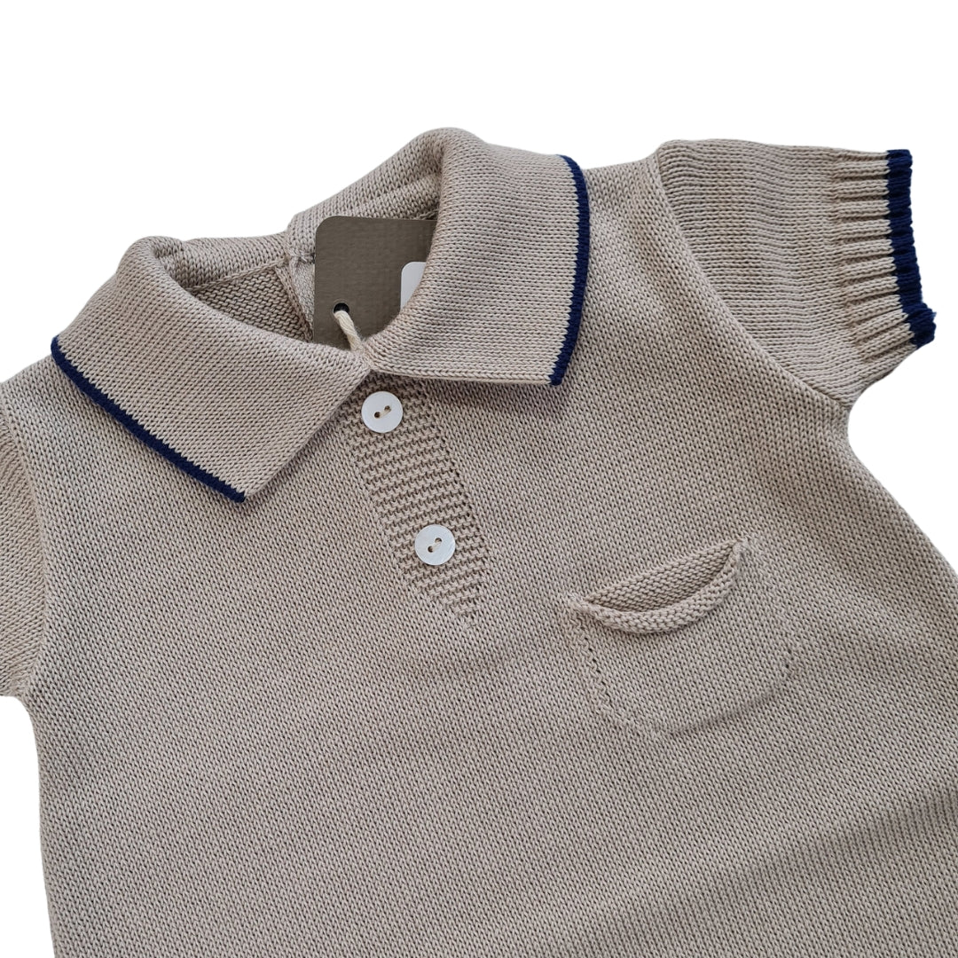 Tutina Polo Tortora e Blu