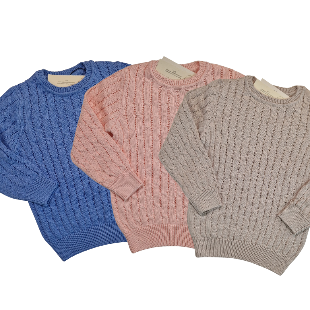Maglia in cotone a trecce